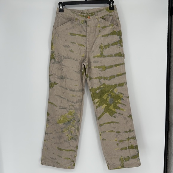 Reclaimed Vintage unisex baggy jeans in green acid wash Size 30 - Picture 5 of 13